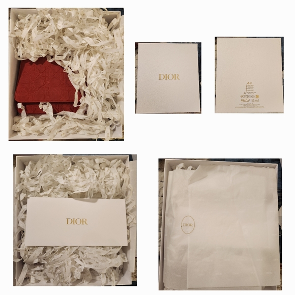 DIOR Canage Red Quilted LADY DIOR Charm Bag with DIOR Box Set SUPER RARE - Picture 16 of 16